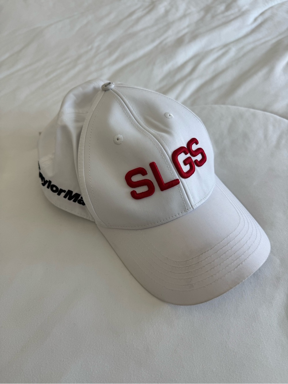 Taylormade white SLGS Embroidered golf Ca
